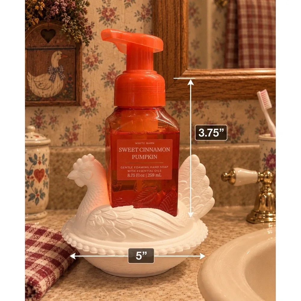 Hen on the Nest Soap Holder  Farmhouse Kitchen Decor Fits Bath & Body Works Soap